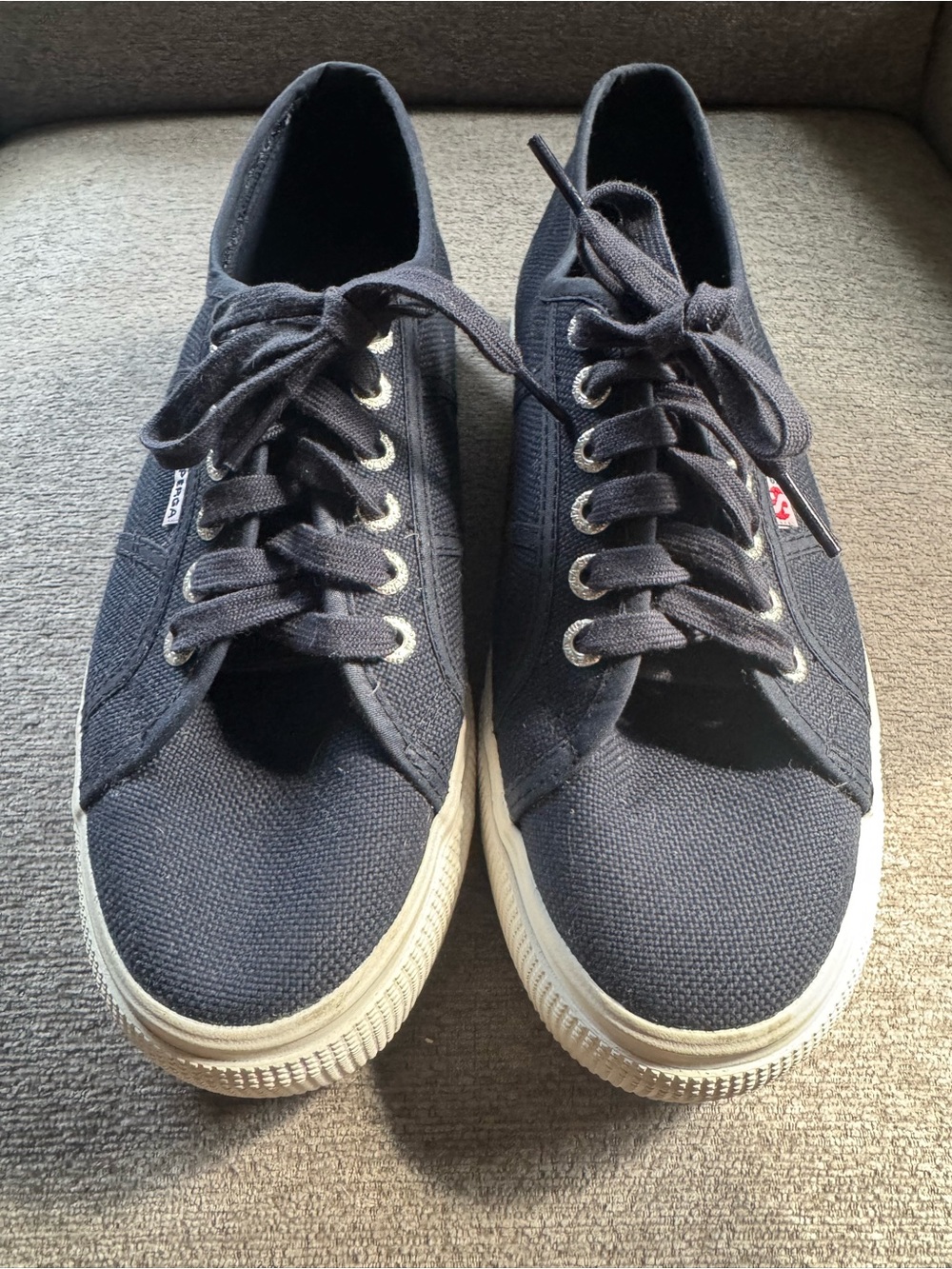 Unisex Superga 2790 Dark Blue Platform Sneaker 9W 7.5M - Picture 2 of 11